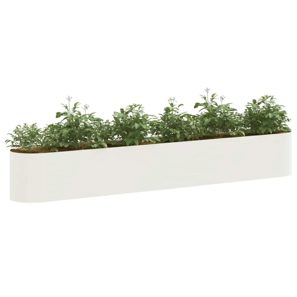 Letto rialzato da giardino Bianco 280 x 40 x 40 cm 8011699