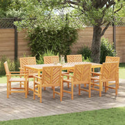 vidaXL Sedie da pranzo da giardino 8 pcs Marrone 59 x 62.5 x 89 cm