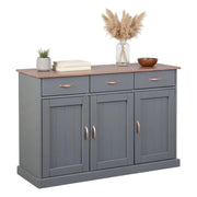 Madia Silius, Credenza 3 Cassetti, 131x45x86h cm Grigio