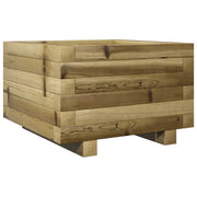 Fioriera rialzata per piante e fiori terrazza giardino 40 x 40 x 26,5 cm legno di pino impregnato marrone 02_0037527