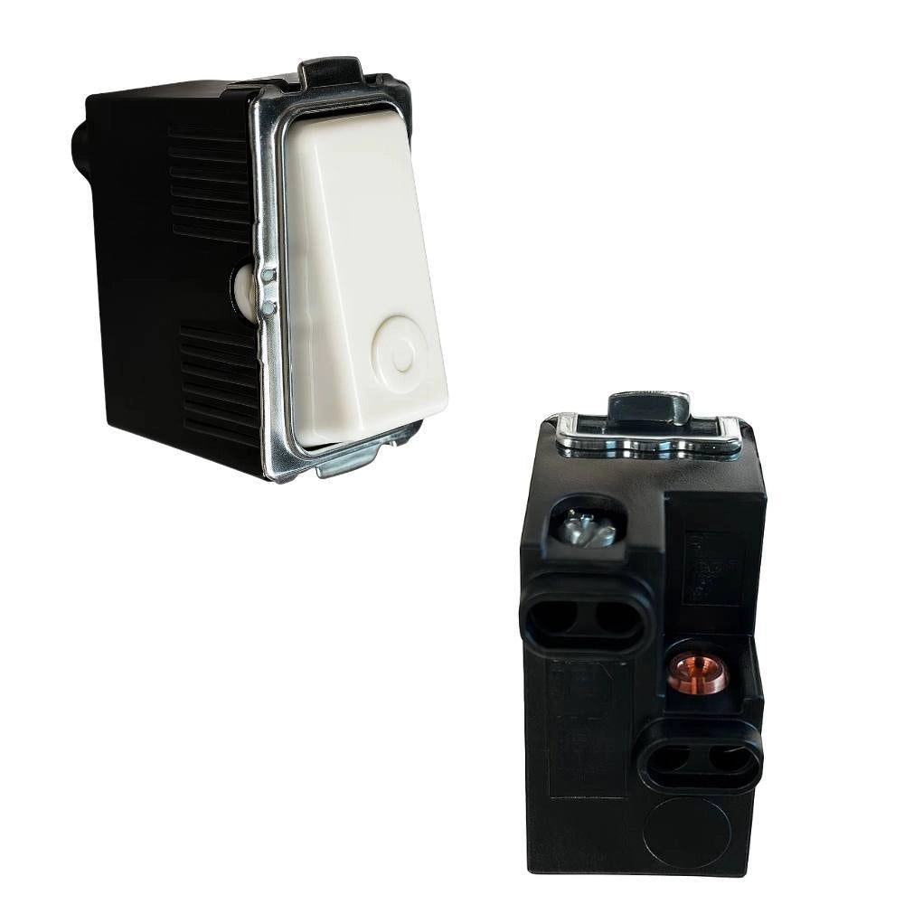 Pulsante campanello marlanvil venus 16a 250v bianco compatibile bticino magic