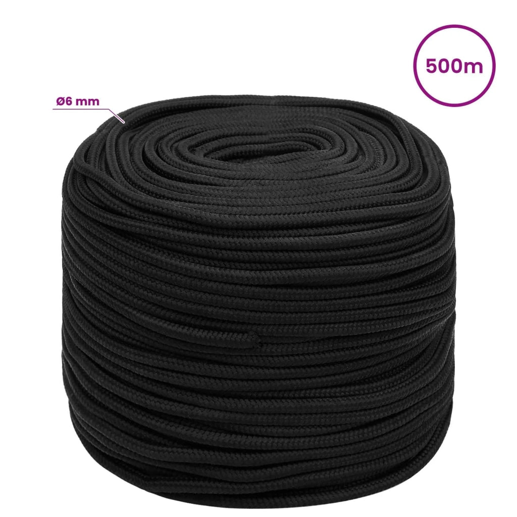 Corda multiuso 6 mm 500 m Nero PP 240 kg Carico massimo 3472864