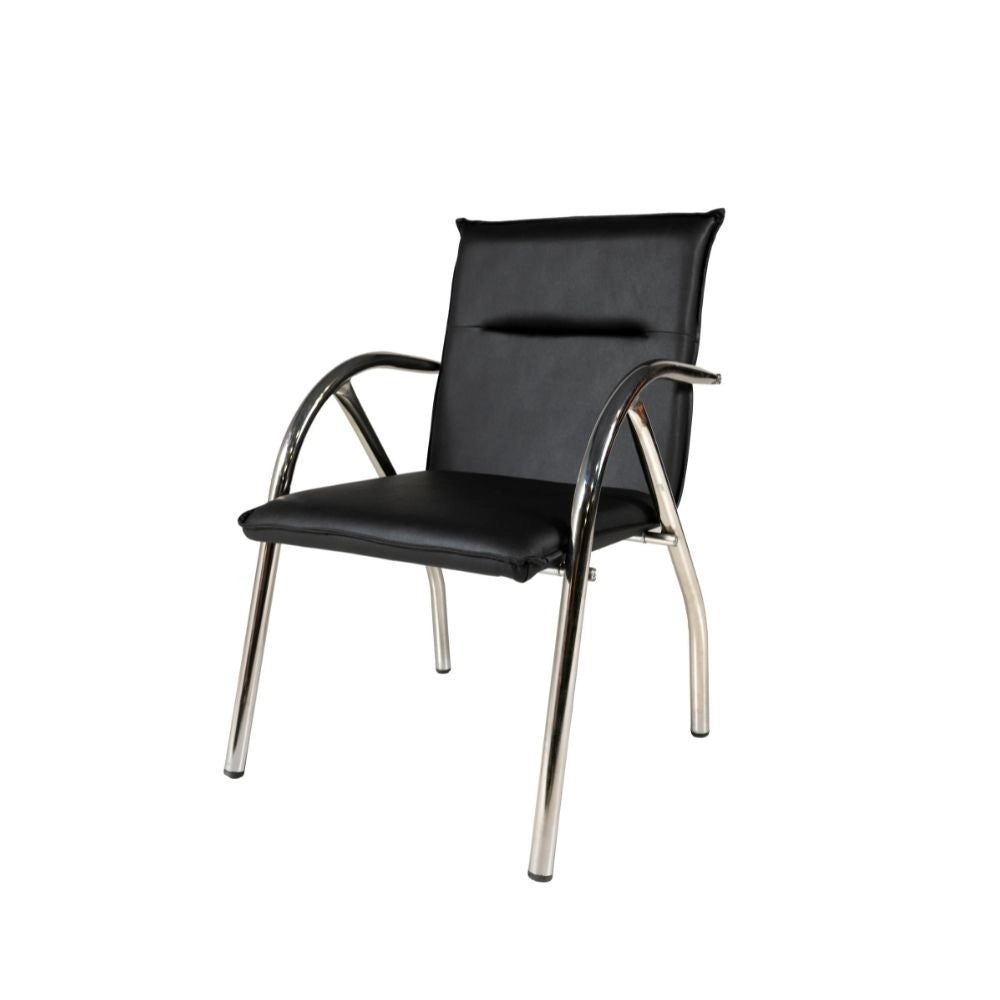 Sedia attesa sala ospiti Karisma ecopelle nera