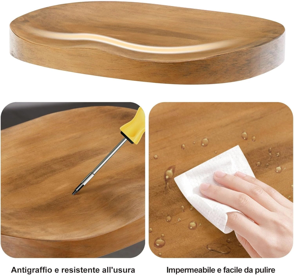 Sgabelli da Bar Set di 4, Sgabelli da Bar per Colazione in Legno Massiccio, Sgabelli da Cucina a Sella, Altezza Regolabile, Sgabelli Girevoli a 360° con Poggiapiedi, legno scuro,BH413dc-4