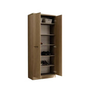 Armadio scarpiera multiuso Noce Naturale in legno nobilitato 2 ante h182x71x38