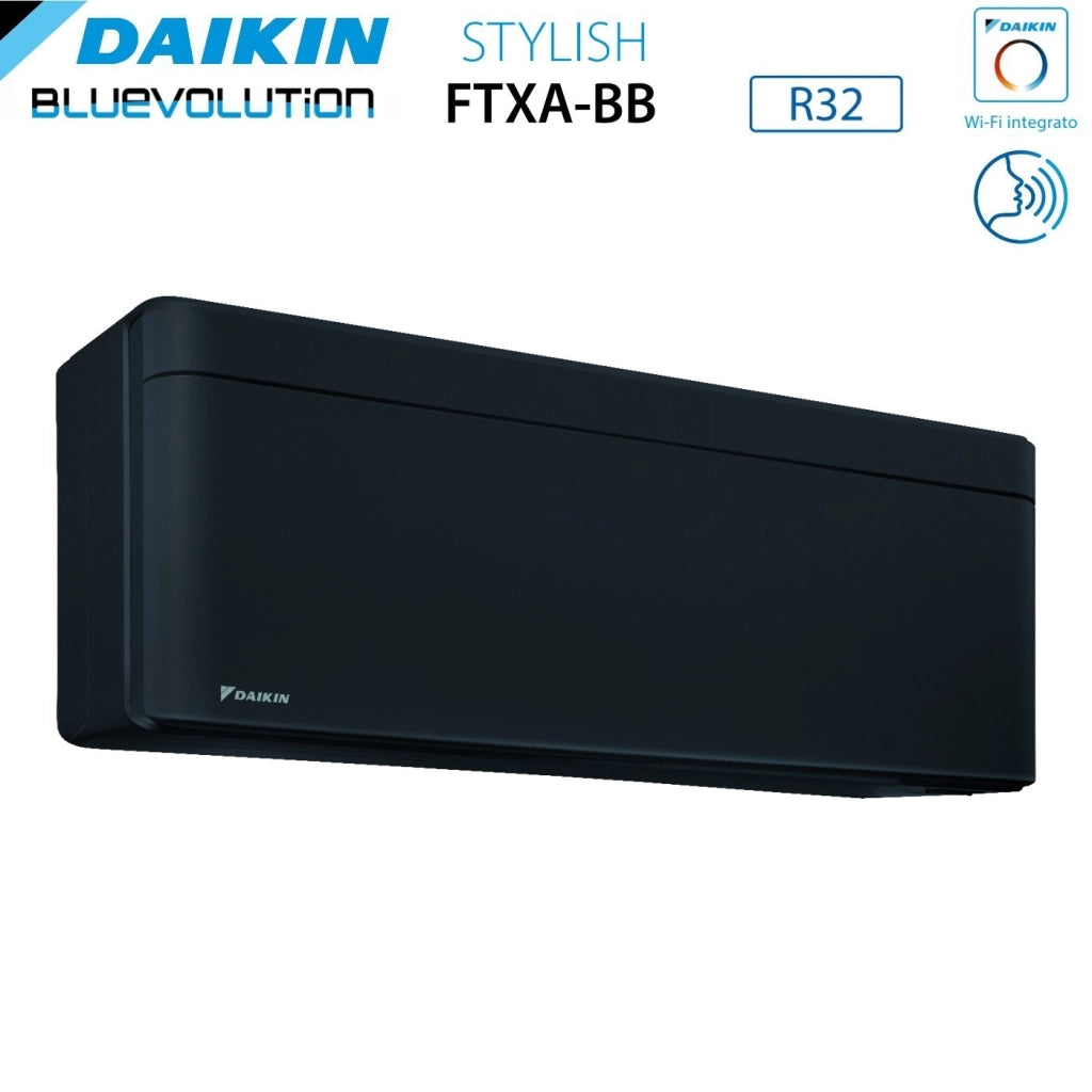 Condizionatore Dual Split Daikin Stylish Total Black 9+9 con 2MXM40A R-32 Wi-Fi Integrato Nero Garanzia Italiana