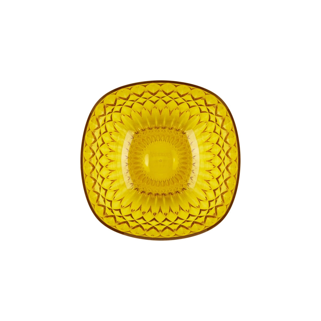 Contenitore Vanity Ø21 cm colore giallo zafferano 21x21xh9,3 cm