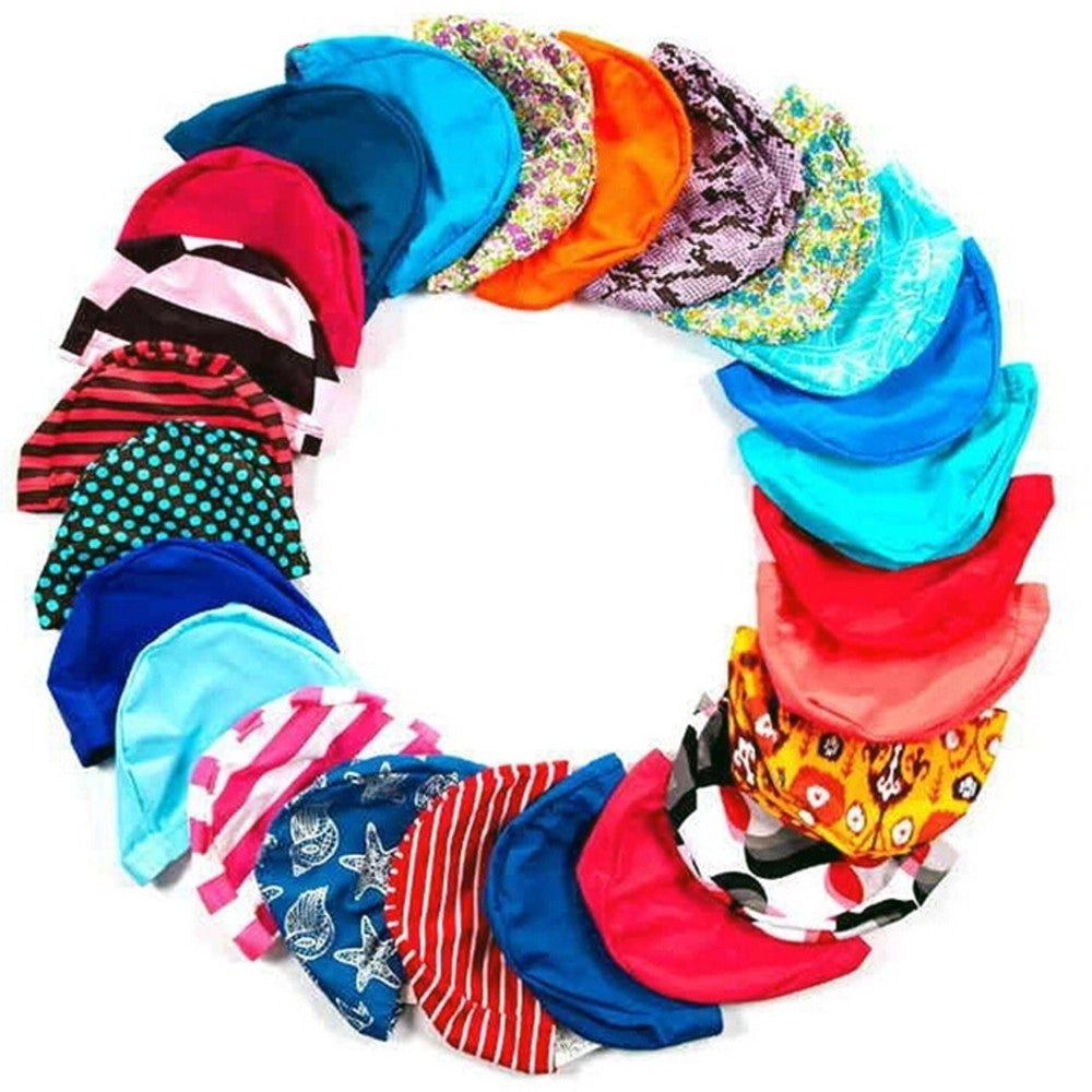 Trade Shop - Set 3 Pz Cuffie Cuffia In Tessuto Per Piscina Nuoto Sport Tg. Unica Adulto -