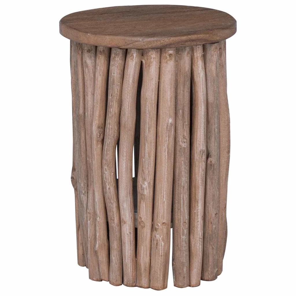 Pouf Naturale 30 x 30 x 45 cm Legno di teak solido 42012387