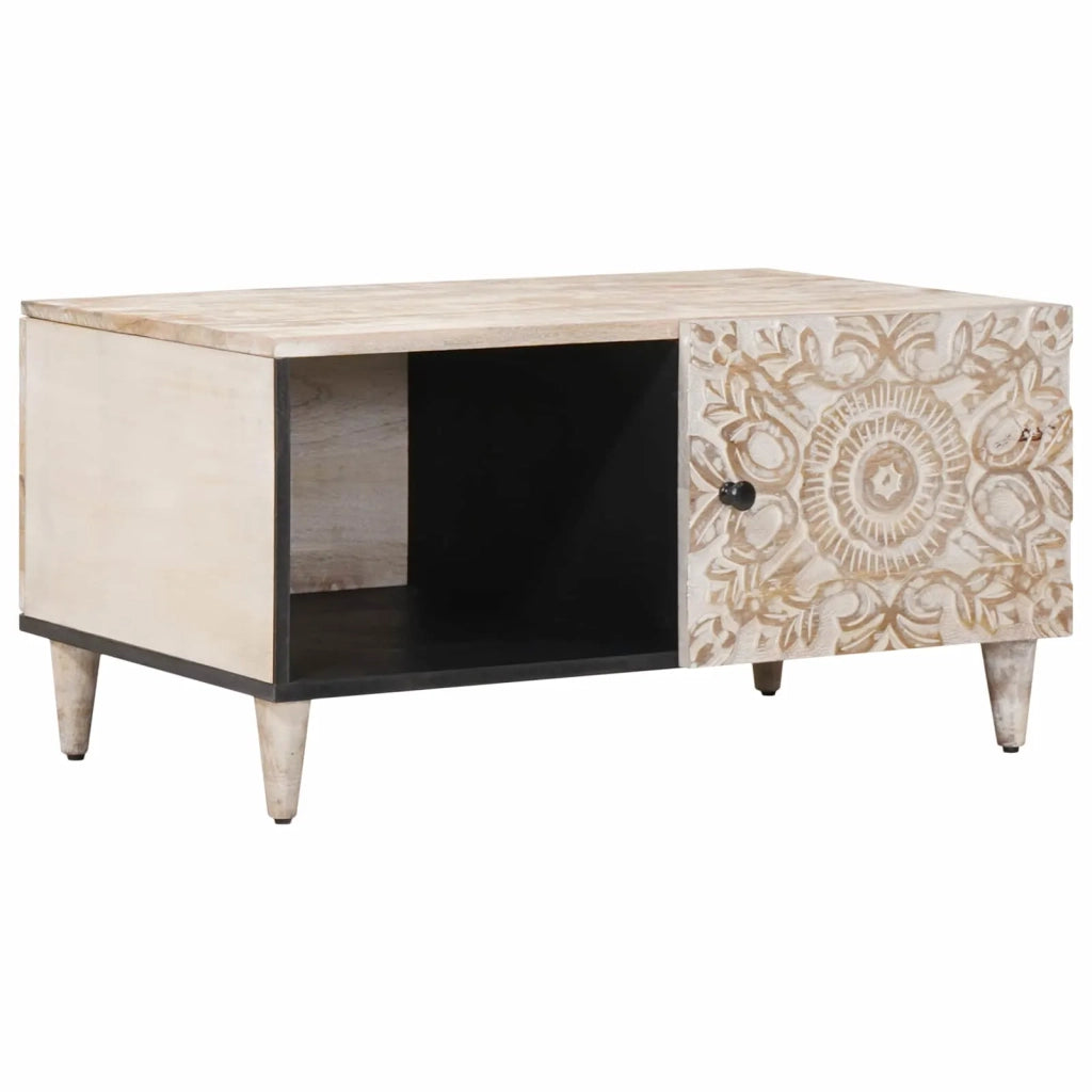Tavolino da salotto Bianco 80 x 50 x 40 cm 4018372