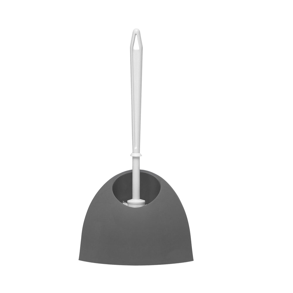 Portascopino wc angolare in Plastica grigio da appoggio