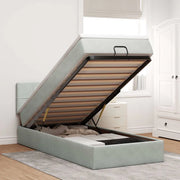 Struttura Letto Pouf con Materasso 100x200 cm Velluto