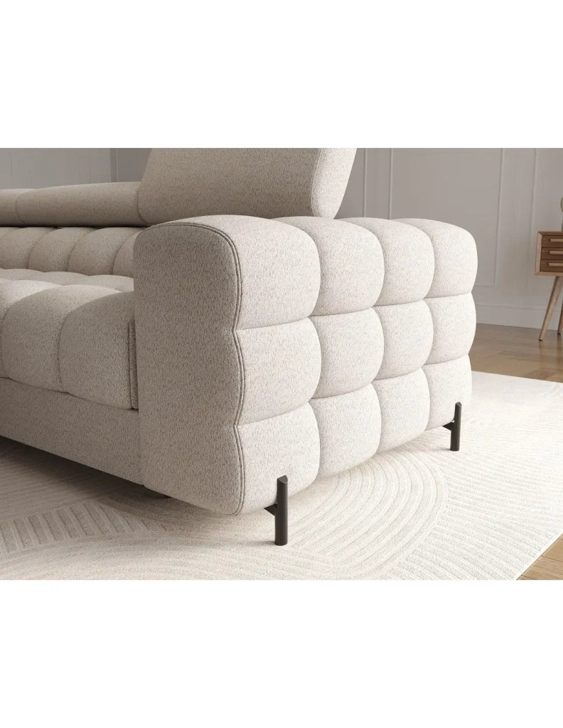 Divano angolare sinistro convertibile Beige dallo stile contemporaneo 285x99x181cm FILTRO