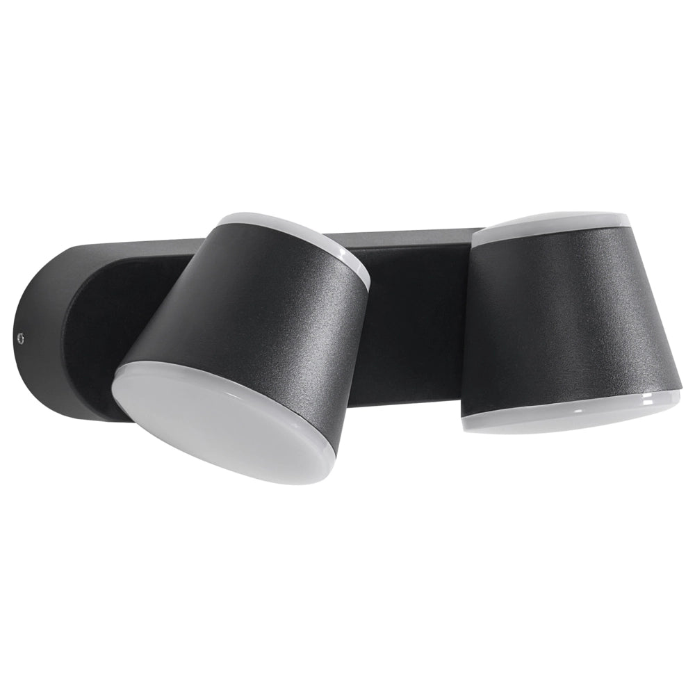 Lampada LED da Parete per Esterni in Alluminio Nero Design Moderno