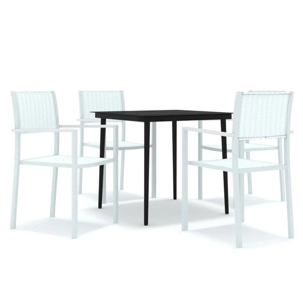 Set da pranzo da giardino bianco da 5 pezzi 02_0013740