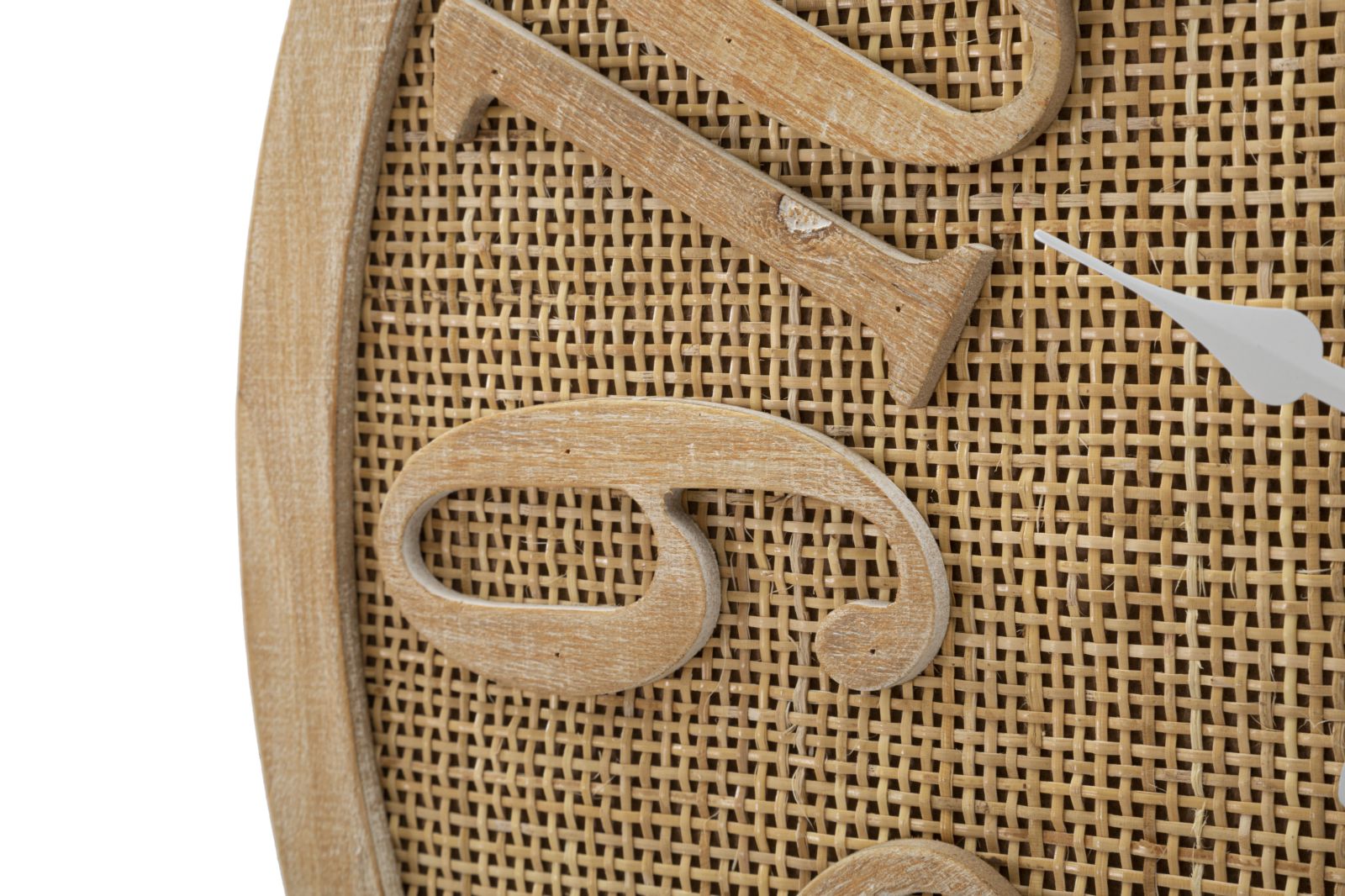 Orologio da Muro Boho Ø 60x4,5 cm in Rattan