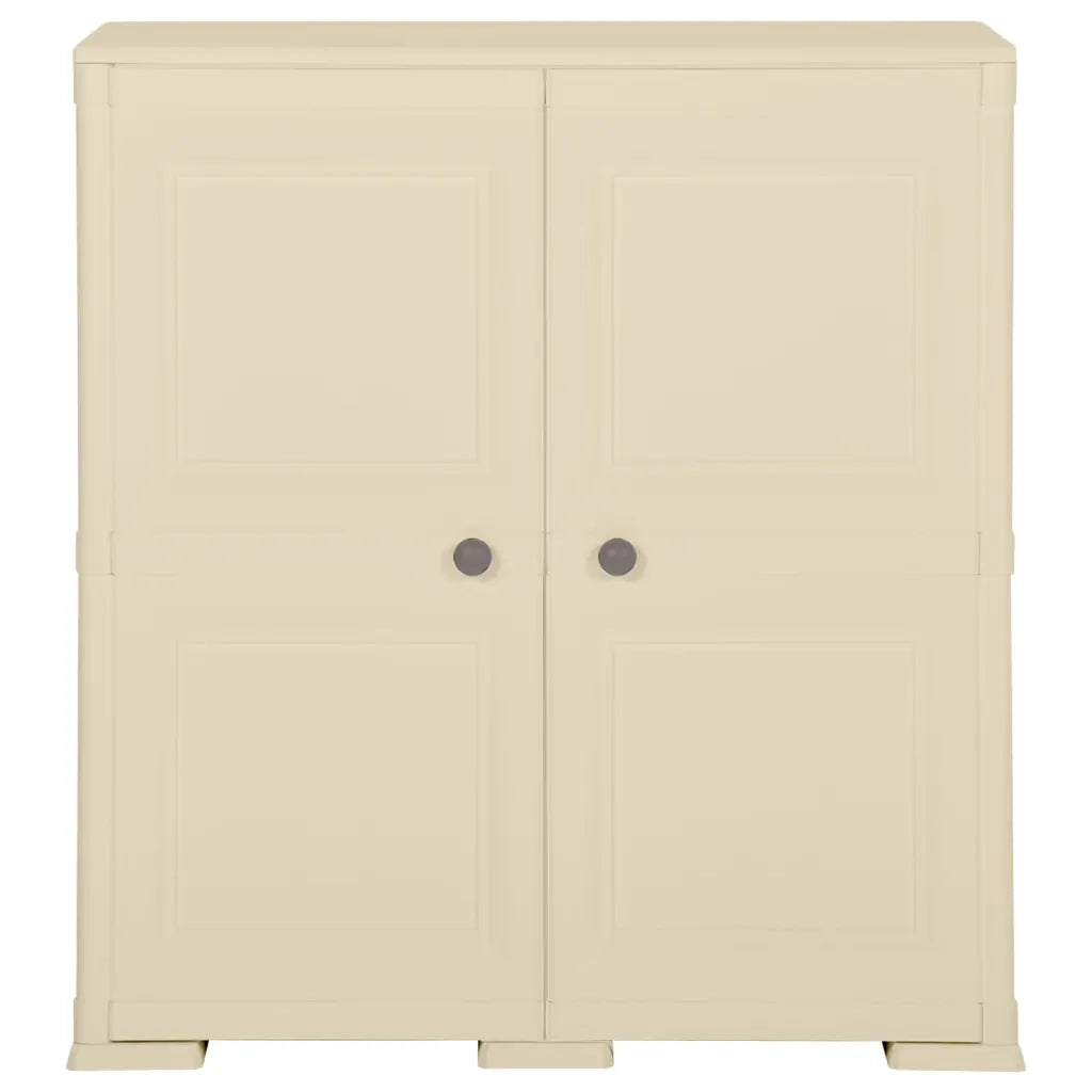 Armadietto in Plastica 79x43x85,5 cm Effetto Legno Bianco