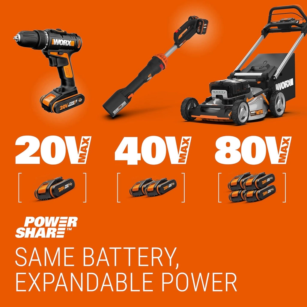 WG894E.9 16mm 20V Seghetto a batteria.6 cm, 2200 spm, 6 cm, 11.76 m/s², 84 dB, 95 dB)