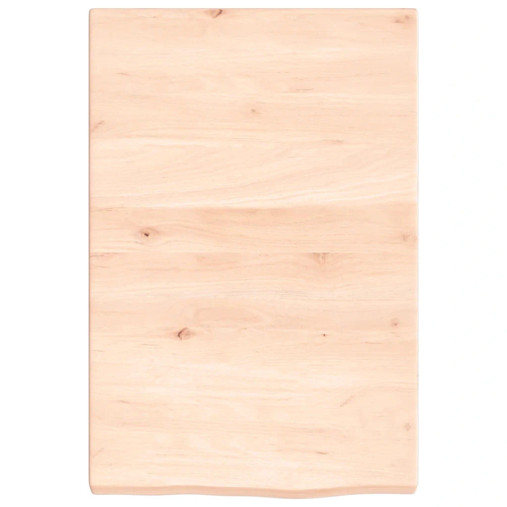 Ripiano a Parete 40x60x(2-4) cm Massello Rovere Non Trattato 363516