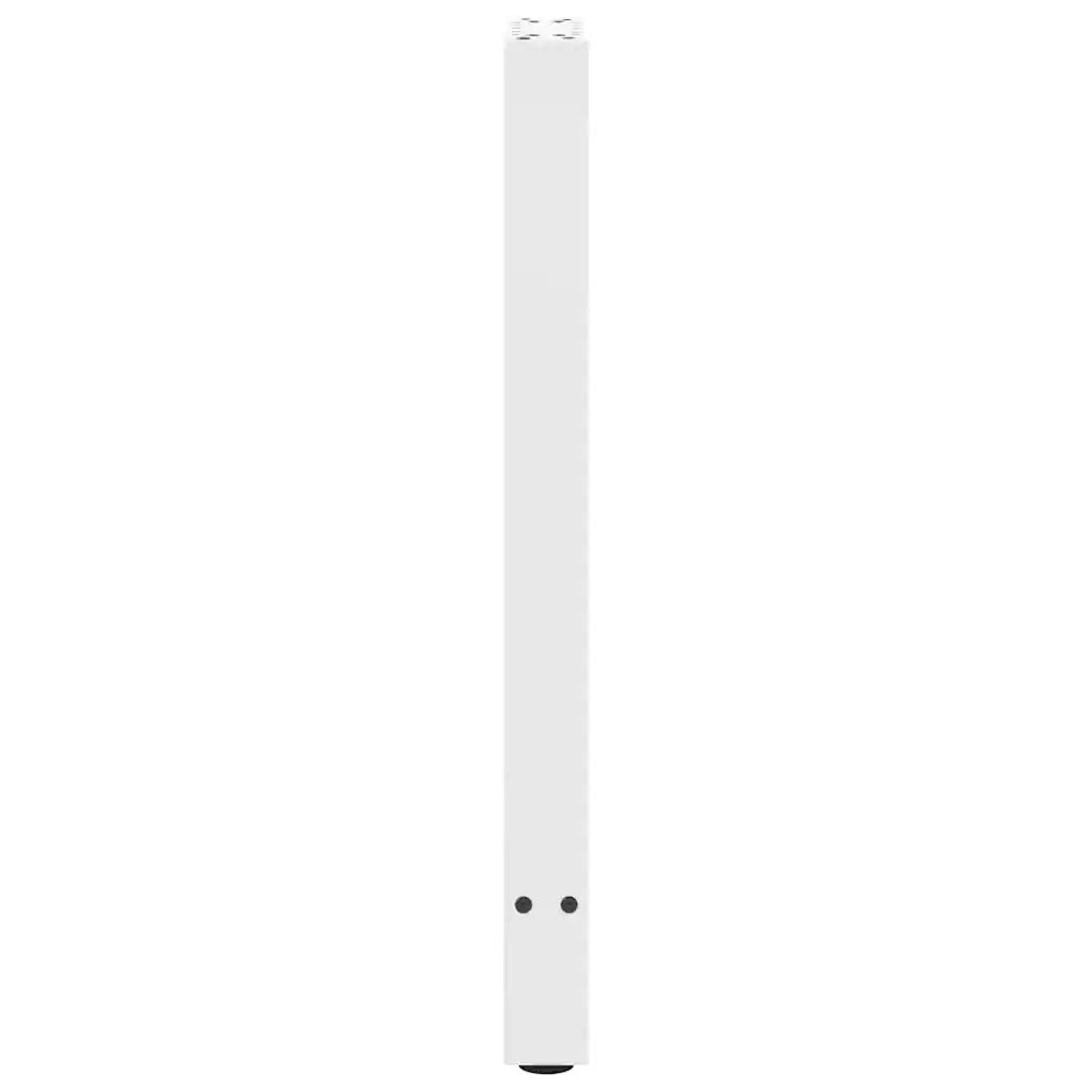 Gambe per Tavolo Consolle Bianche 2 pz 28x(72-73) cm Acciaio 4013293