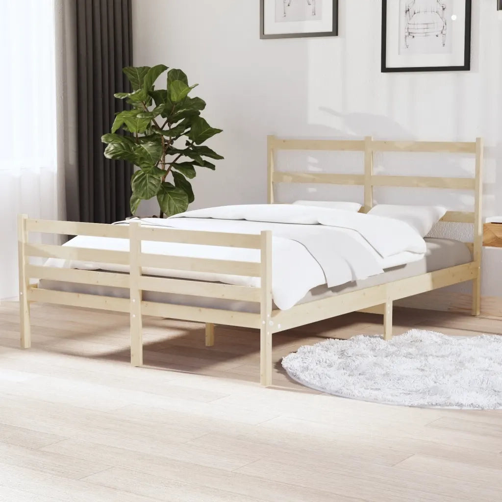 Giroletto-Struttura Letto in Legno Massello di Pino 120x190cm Small Double 577866