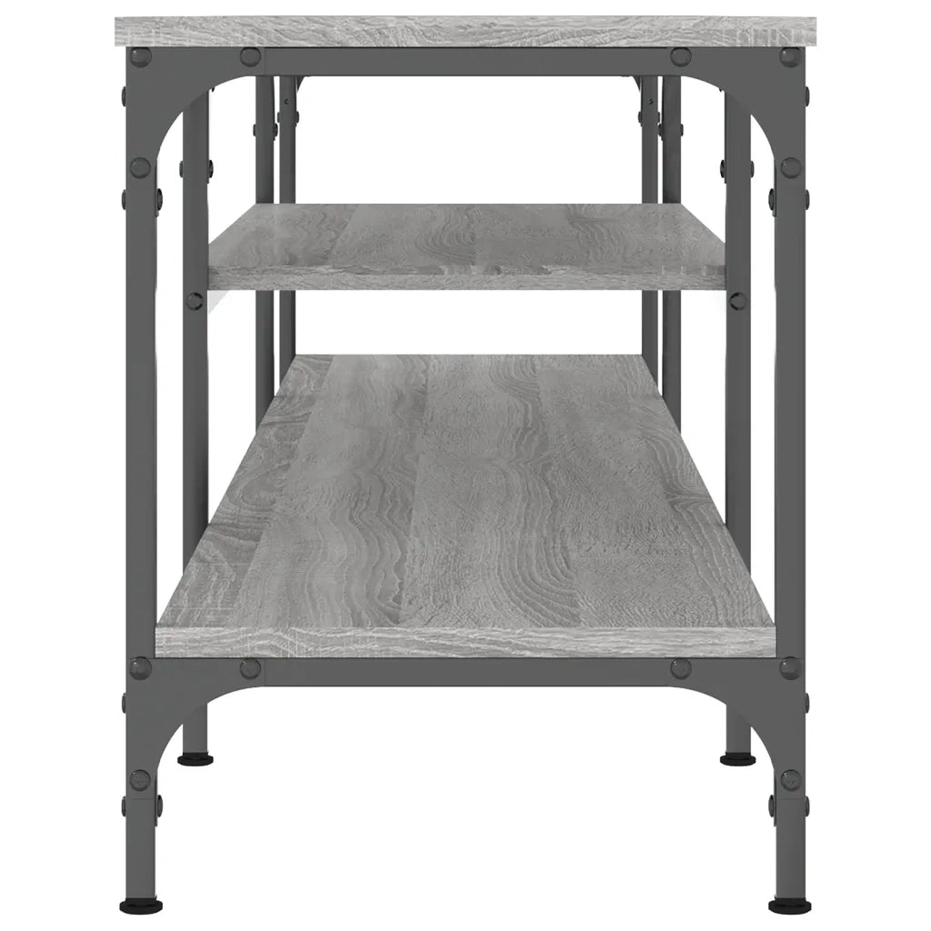Mobile TV-Credenza TV-Console TV Grigio Sonoma 161x35x45 cm Legno Multistrato e Ferro
