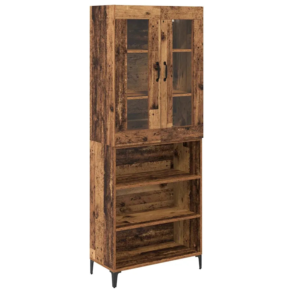 Credenza-Buffet-Armadio da cucina Legno vecchio 69,5 x 34 x 180 cm Legno multistrato 838563