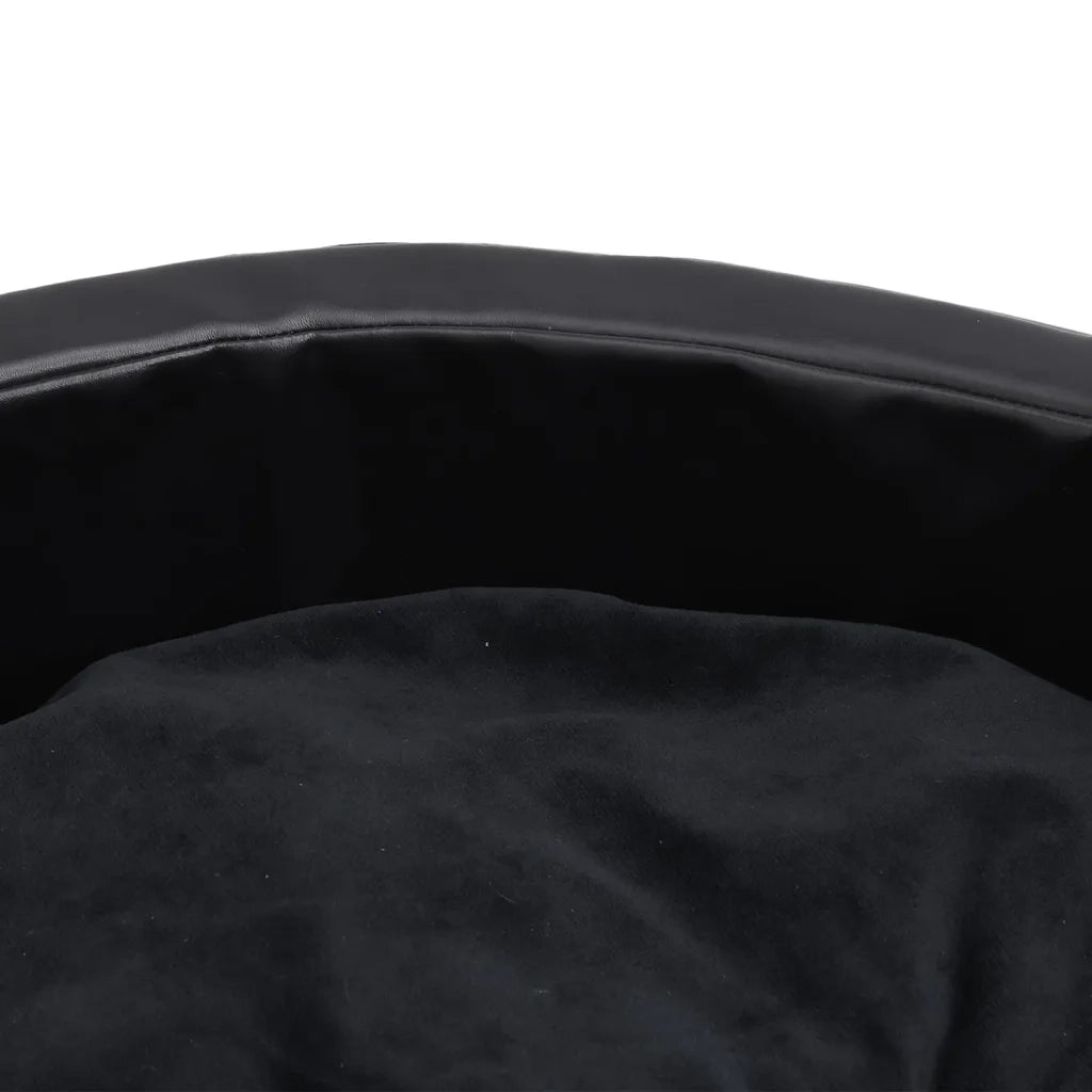 Lettino per Cani Nero 79x70x19 cm in Peluche e Similpelle 171262