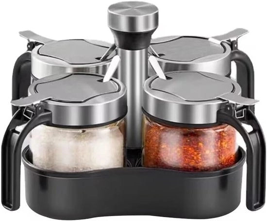 Set di vaso per erbe a rotazione - Organizzatore di cucina - 4 pezzi
