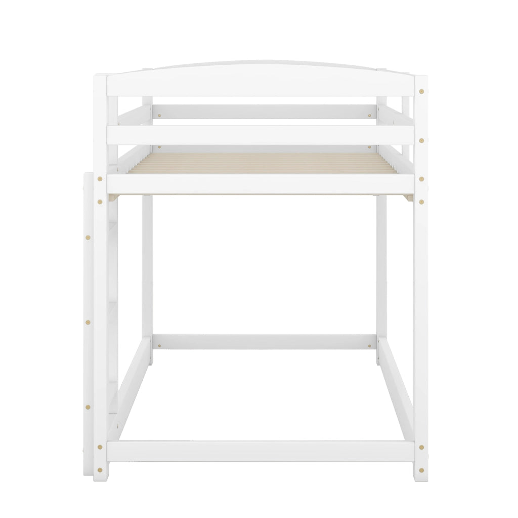 Letto a castello basso 90x200 cm in legno di pino bianco