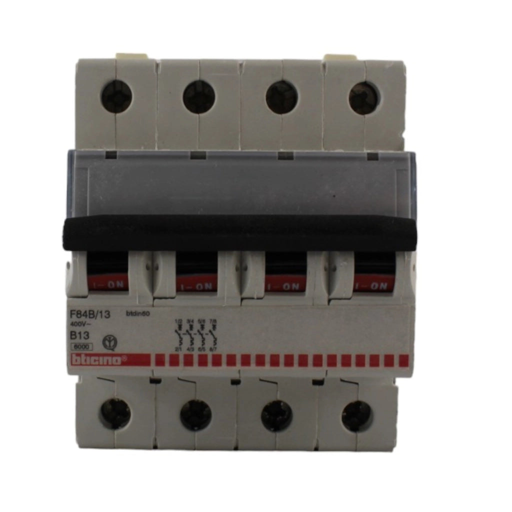 Interruttore magnetotermico 4 poli 4 moduli 13A Bticino