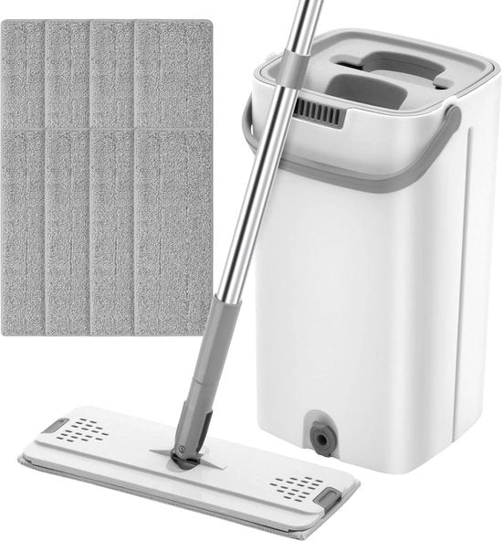 Pulitore del pavimento a pavimento - sistema di pulizia del pavimento con pannelli microfibra lavabili per legno di durata