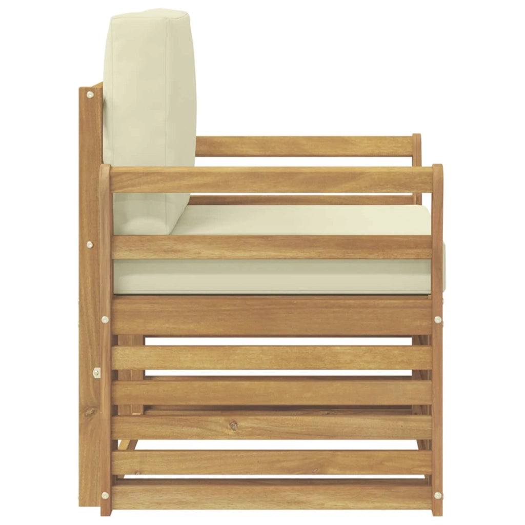 Set di divani da esterno-Sofa da giardino Poliestere Bianco 804813