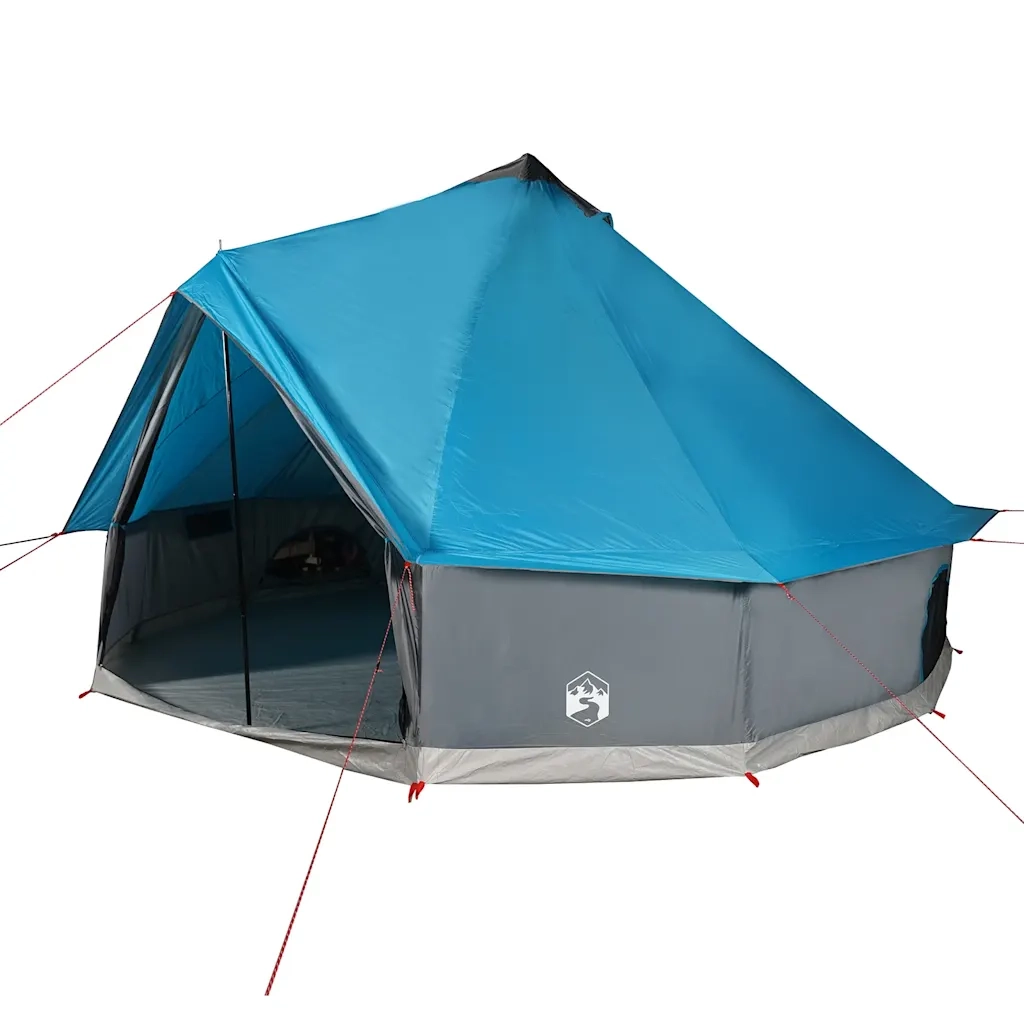 Tenda Familiare Tipi per 12 Persone-Tenda da campeggio Blu Impermeabile