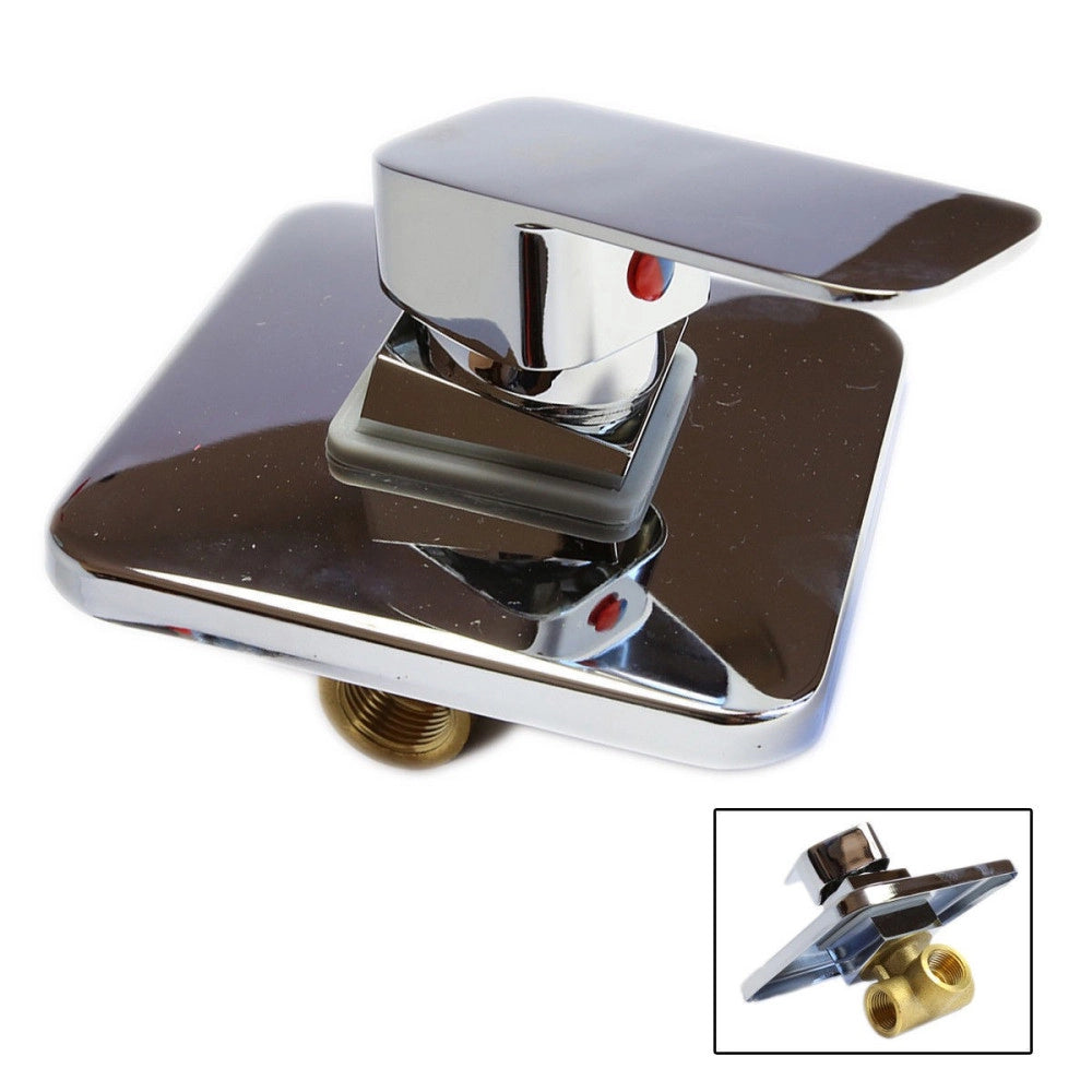 Trade Shop - Miscelatore Rubinetto Doccia Incasso Quadrato Monocomando Vasca Bagno Cromato -