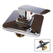 Trade Shop - Miscelatore Rubinetto Doccia Incasso Quadrato Monocomando Vasca Bagno Cromato -