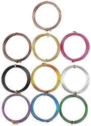 Cavo di Alluminio Flessibile da 50 Metri in 10 Colori - Ideale per Oreficeria, Sculture e Progetti Creativi