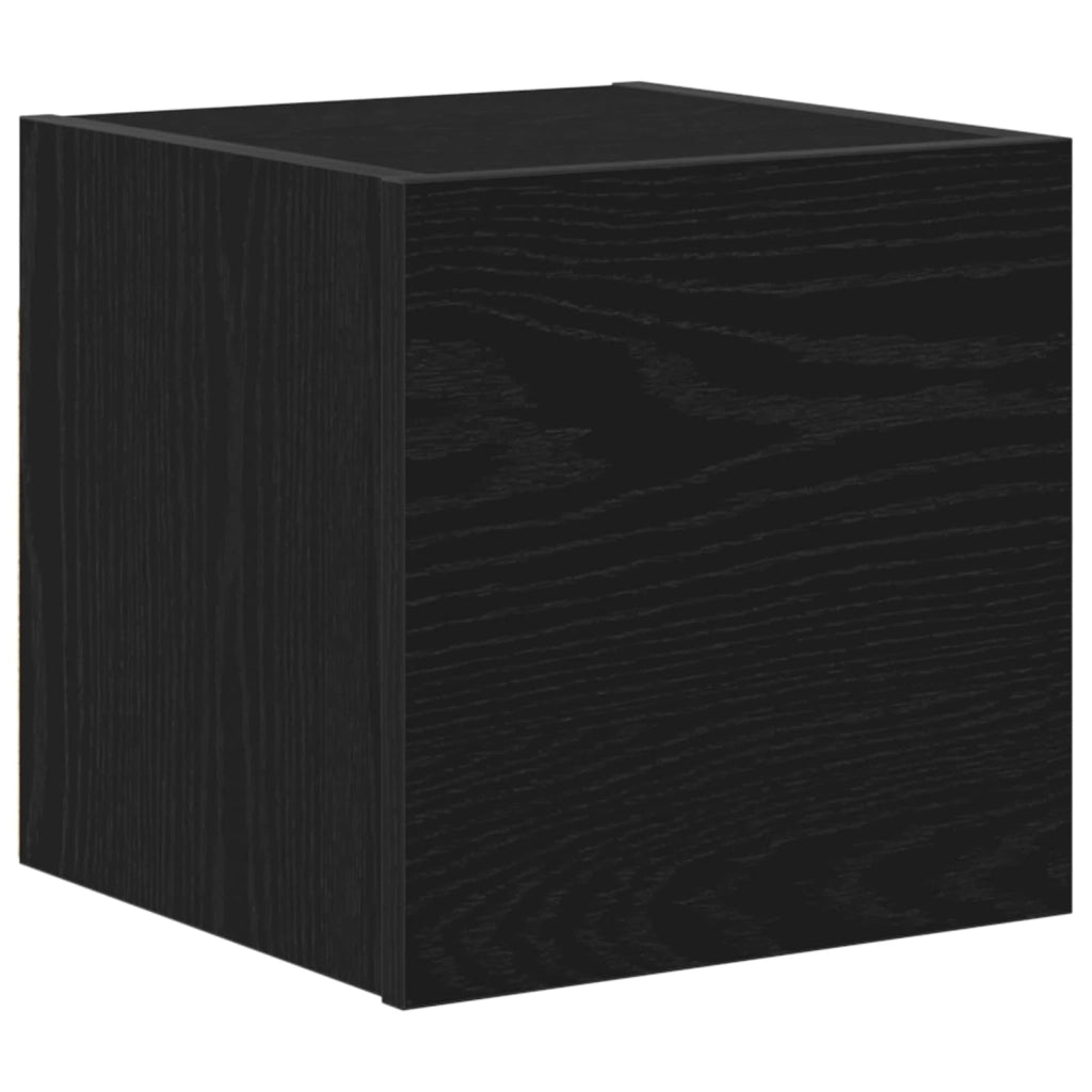Set mobile TV 7 pz-Credenza per TV Rovere Nero 100 x 30 x 30 cm