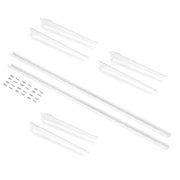 Kit per Fissaggio Mensole 280 mm in Acciaio Emuca Bianco