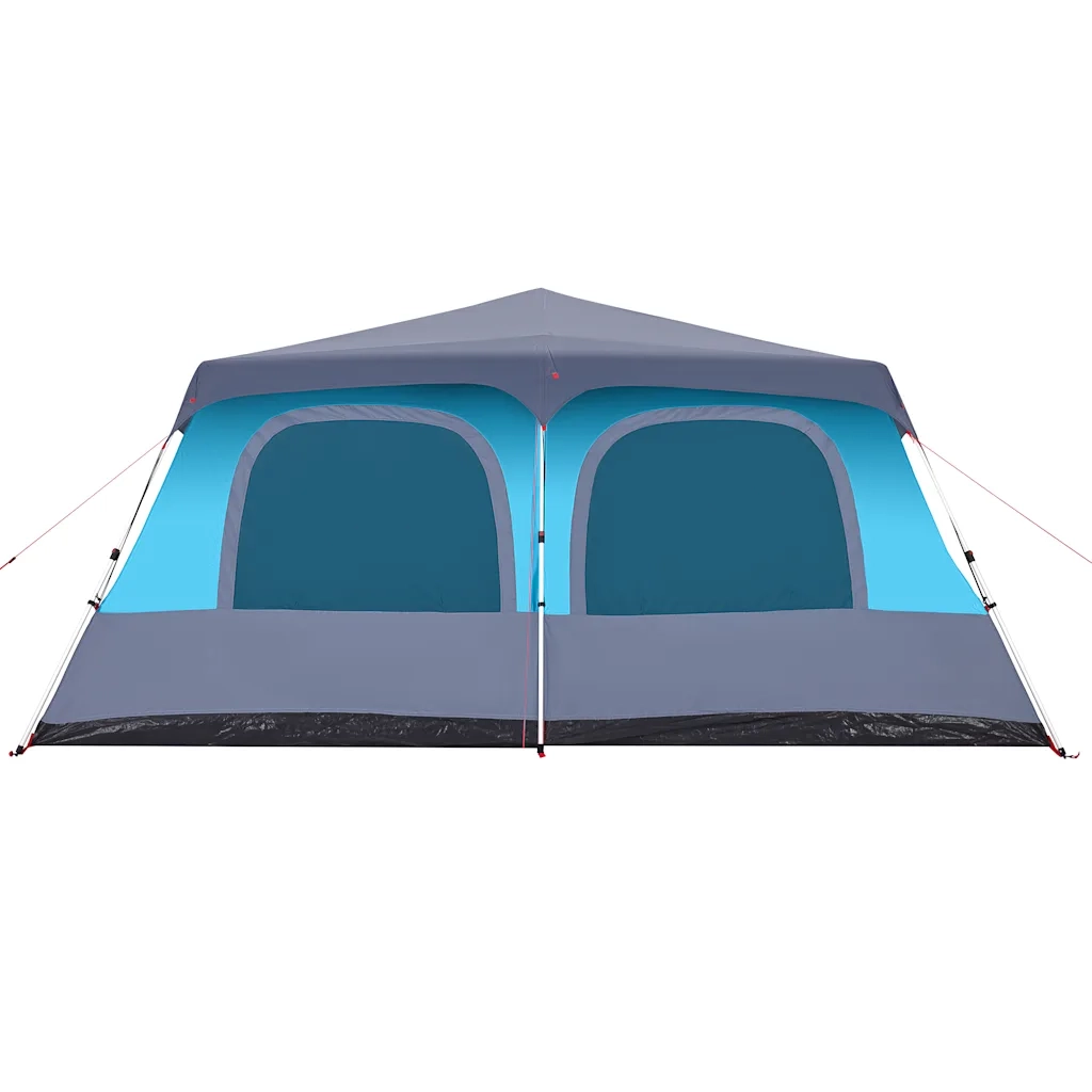 Tenda Familiare a Cupola 10 Persone Blu a Rilascio Rapido