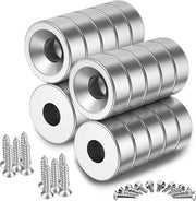 Magnetodi neodimio Extra forte, potenmagnet rotondi multifunzionali con testa inculata e viti, per lavagna magnetica, frigorifero, lavagna magnetica, cucina, ufficio (15X3MM-20PACK)