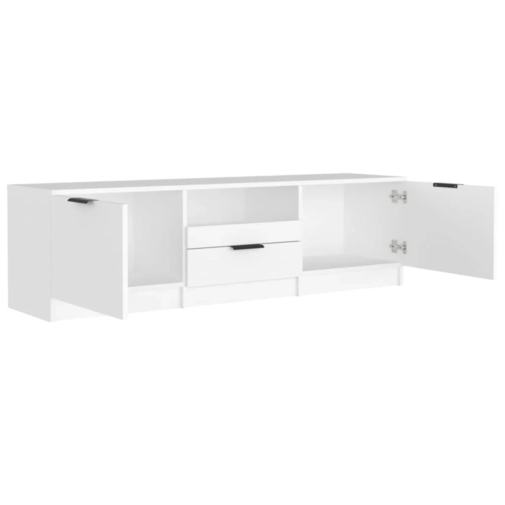 Mobile TV multimediale mensola TV credenza TV sala da pranzo soggiorno camera da letto 140 x 35 x 40 cm legno ingegnerizzato bianco 02_0025919
