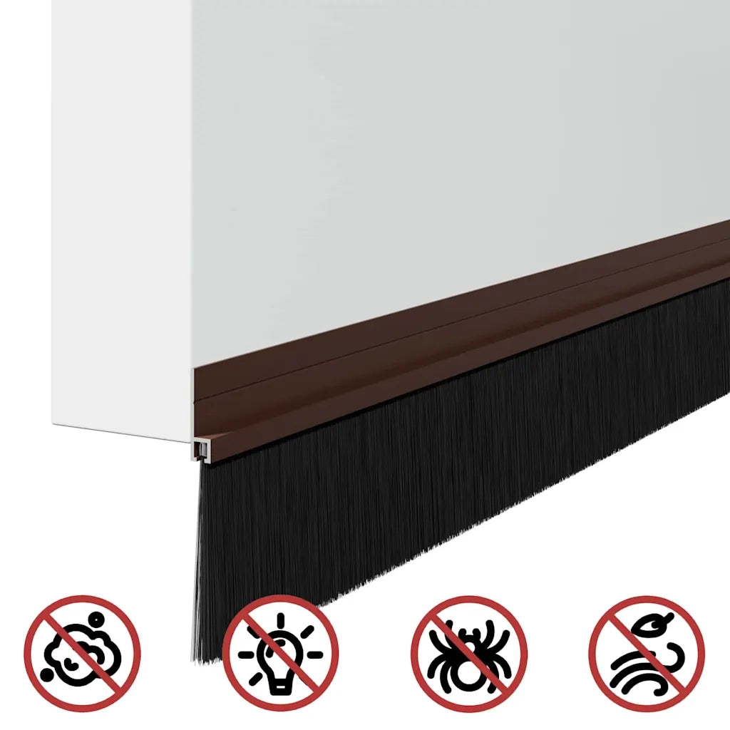 Spazzole per porte autoadesive 6 pz Marrone 100 cm CFW2256770