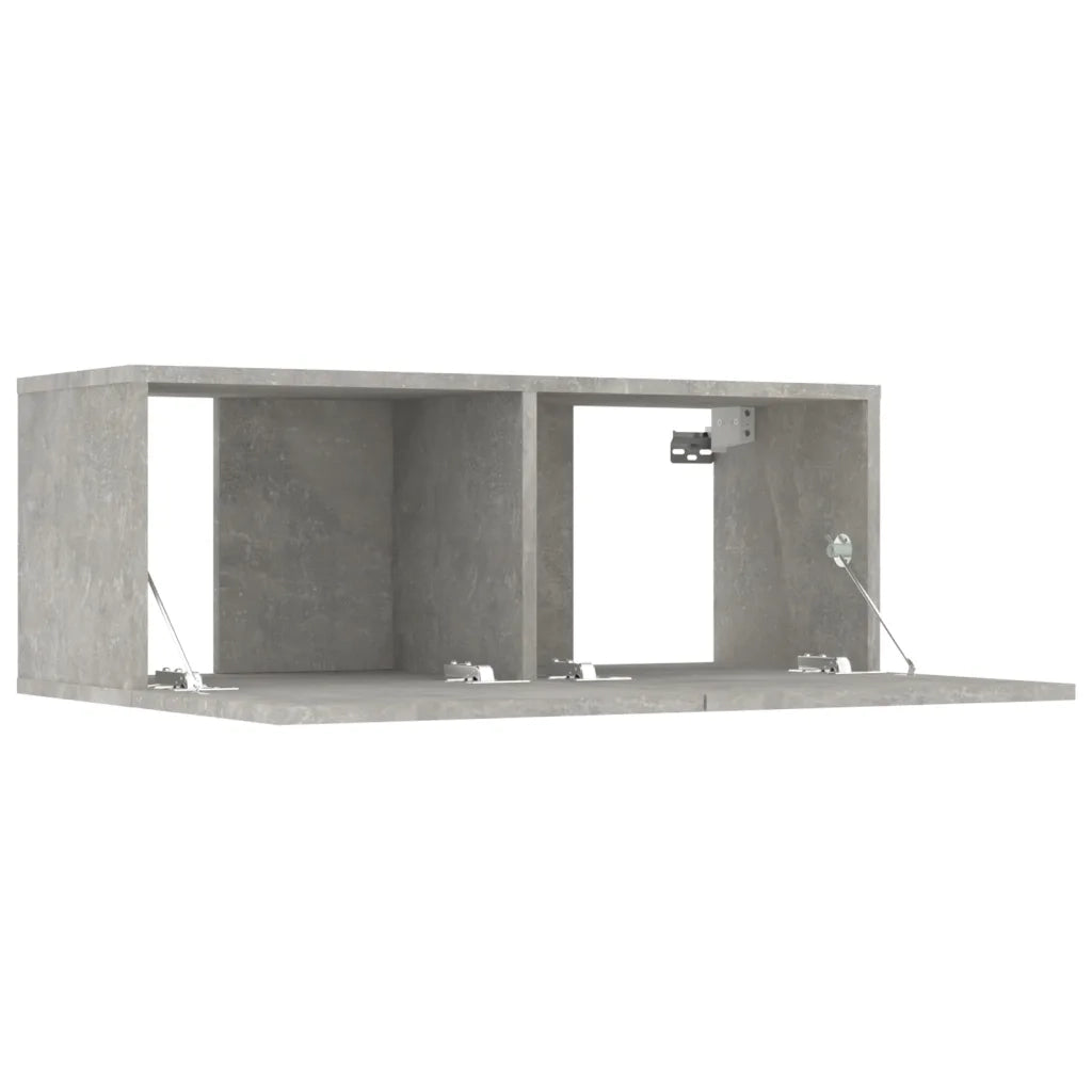 Set di Mobili Porta TV 5 pz-Set di 5 Credenza per TV Grigio Cemento in Legno Multistrato 575478