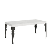 Tavolo allungabile 90x180/440 cm Paxon telaio Antracite - Bianco Frassino