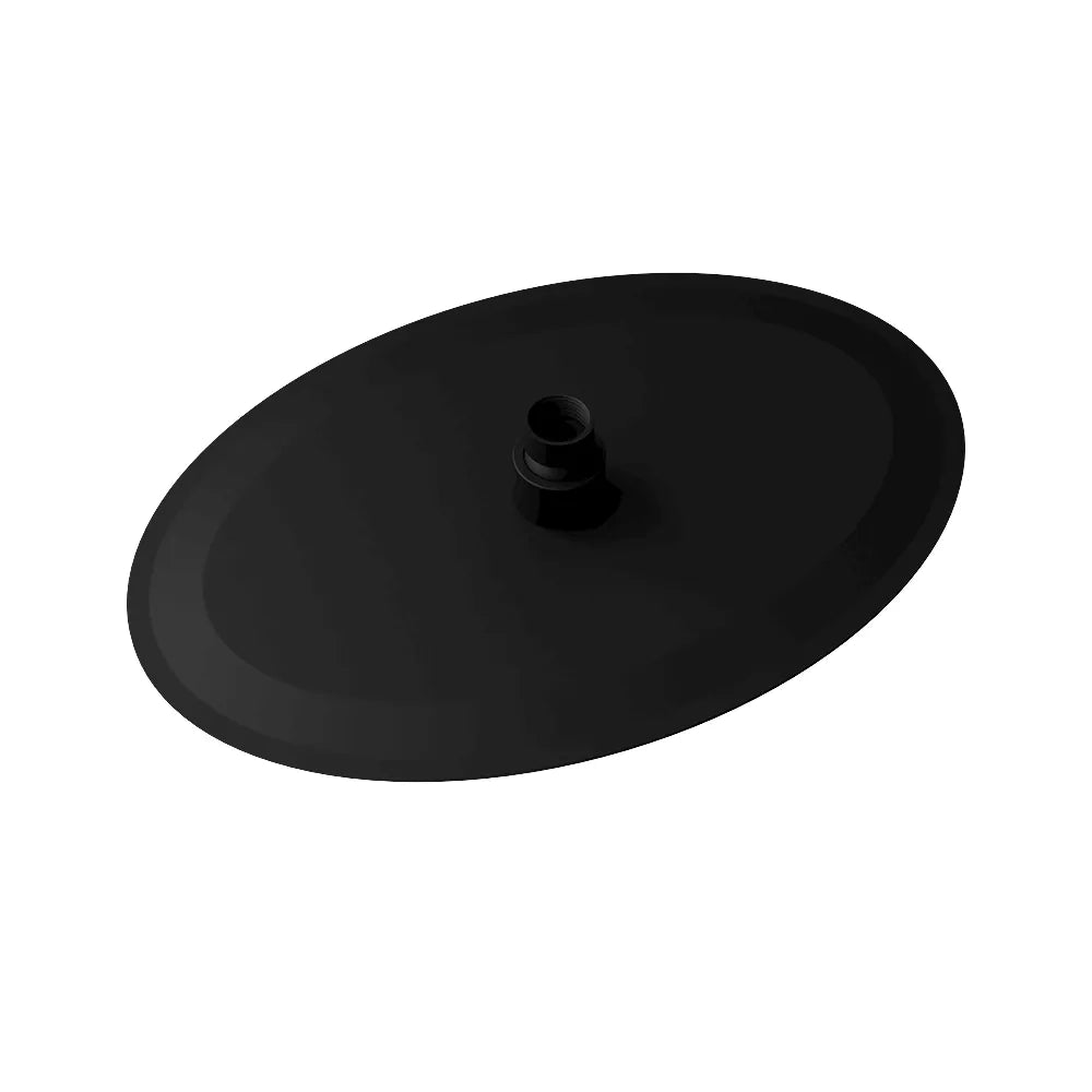 Soffione doccia ovale 30x20cm in accio inox nero opaco orientabile
