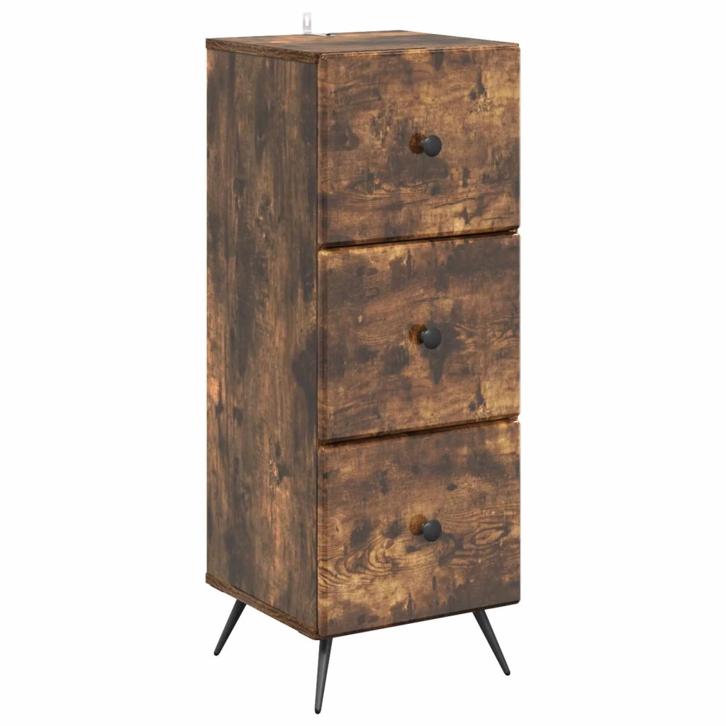 Mobile con Cassetti Rovere Fumo 33 x 34,5 x 90 cm 895540