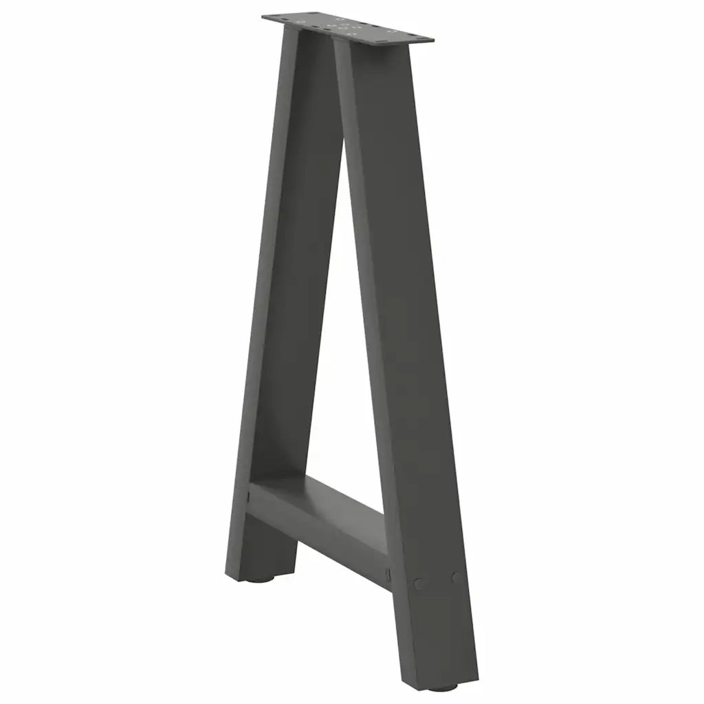 Gambe per tavolo da pranzo a forma di A 2 pz Antracite 60x(72-73) cm Acciaio 4012850