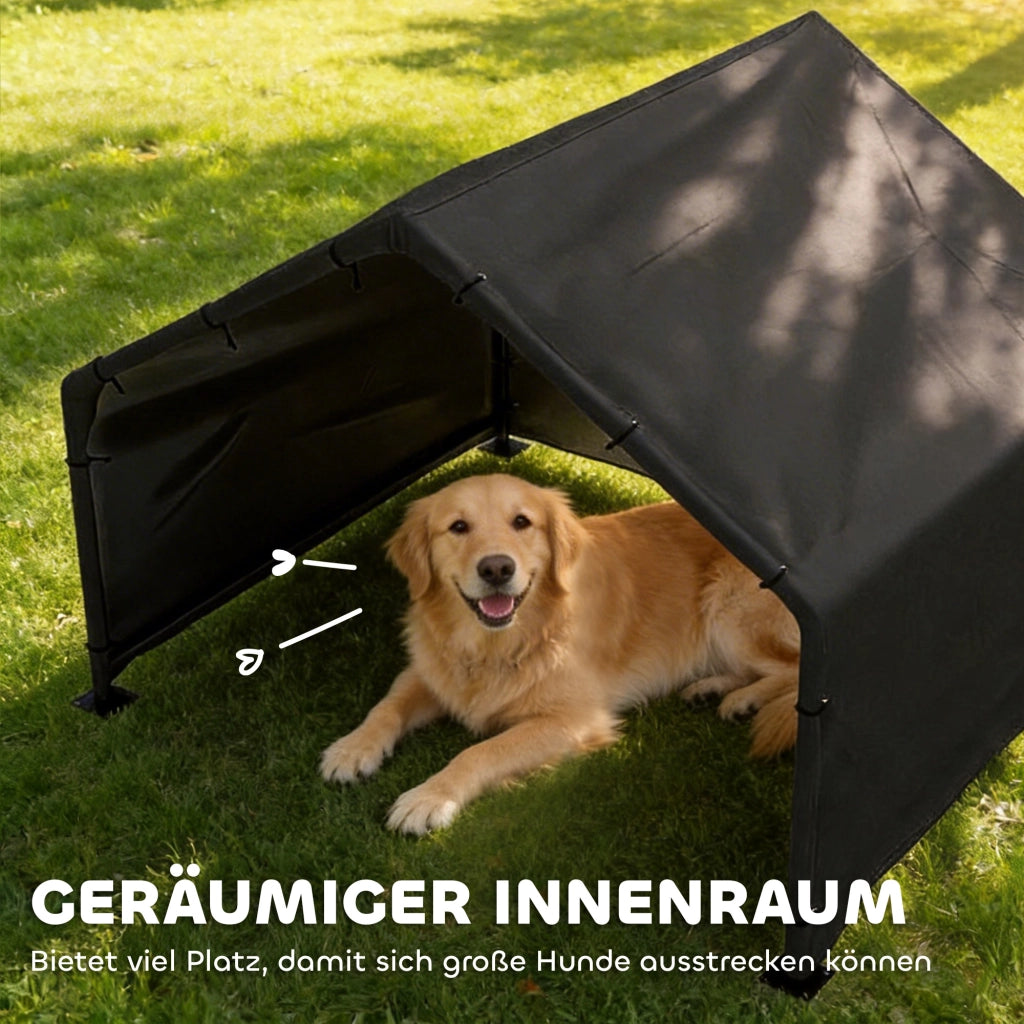 Casetta per cani con tettoia impermeabile e UV resistente ¨C Minimal ¨C 125x110x93 cm Nero