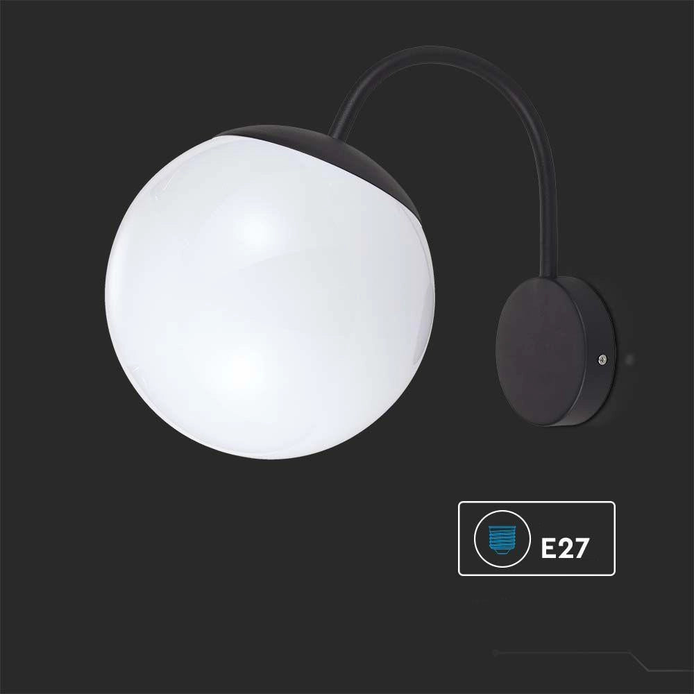 Applique esterno bianco/nero V-TAC E27 IP44 VT-1223-11823